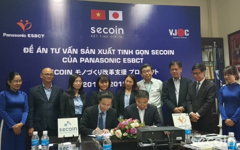 Lễ ký kết Đề án Tư vấn Sản xuất Tinh gọn của Viện Giáo dục Đào tạo Panasonic ESBCT (Nhật Bản) đối với hệ thống sản xuất của Secoin